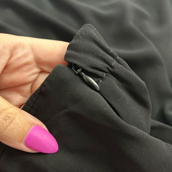 Joseph Ribkoff Black Trends Crepe Layered Palazzo Wide Leg Pants Women’s Size 4 - Picture 9 of 15